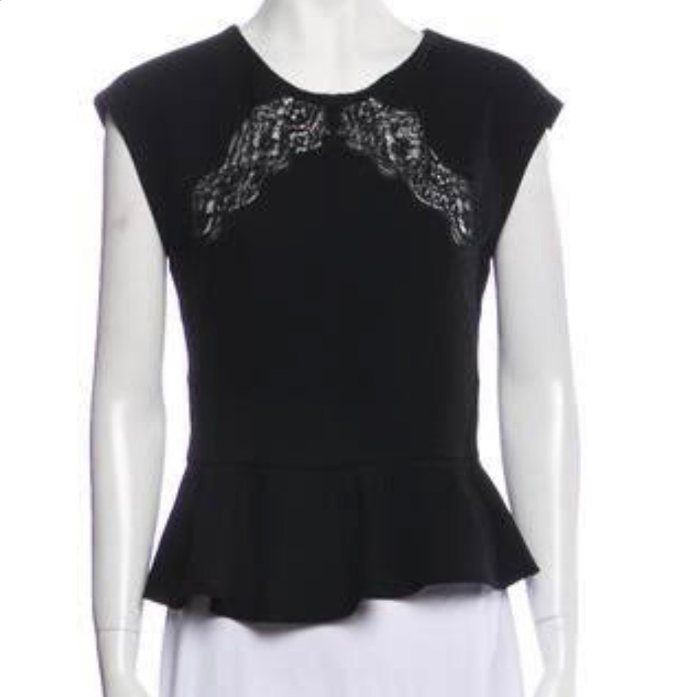 Sandro Sleeveless Peplum Blouse